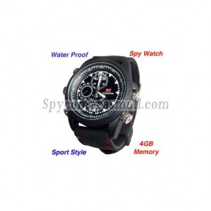 Spy Watch Cameras recoder - Waterproof Sports Spy Watch with Motion Detector (8GB)